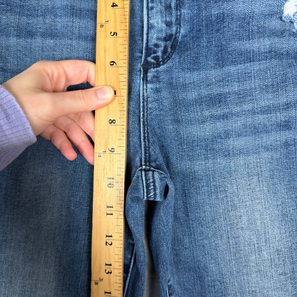 Special A Los Angeles Distressed Frayed Hem Straight Leg Jeans Blue Womens 9 - Picture 3 of 9